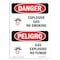 Signmission OSHA Sign, Explosive Gas No Smoking Bilingual, 10in X 7in Aluminum, 7" W, 10" L, Bilingual Spanish OS-DS-A-710-VS-1208 - alternate 1